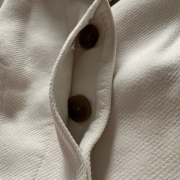 EUC! Banana Republic Cream Cotton Lady Coat - Picture 5 of 7